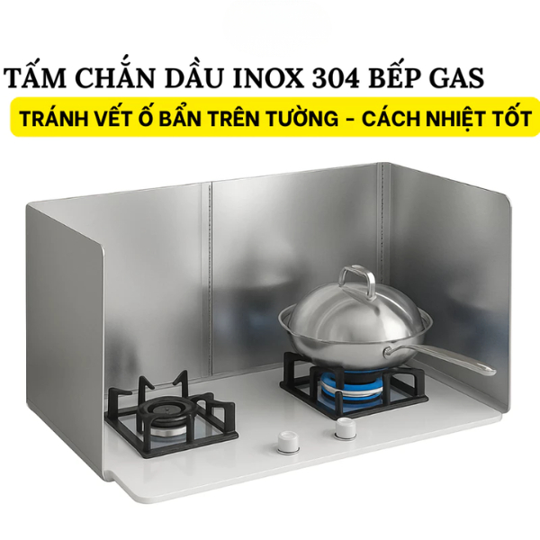 Tấm Chắn Dầu Mỡ Inox 304 - Chắn Gió Hiệu Quả Tấm Dụng Cụ Chắn Dầu, Chắn Gió Cho Bếp Ga