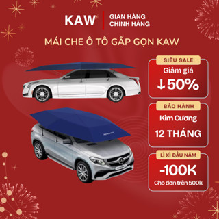 Mái che nắng ô tô gấp gọn KAW, có điều khiển từ xa thông minh, che mưa che nắng, bảo vệ xe