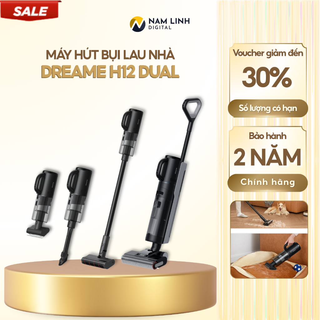 [TẶNG NƯỚC LAU] Máy hút bụi lau nhà Dreame H12 Dual/ H12 Flexreach/ H12 Pro/ H12 GT/ H12S AE
