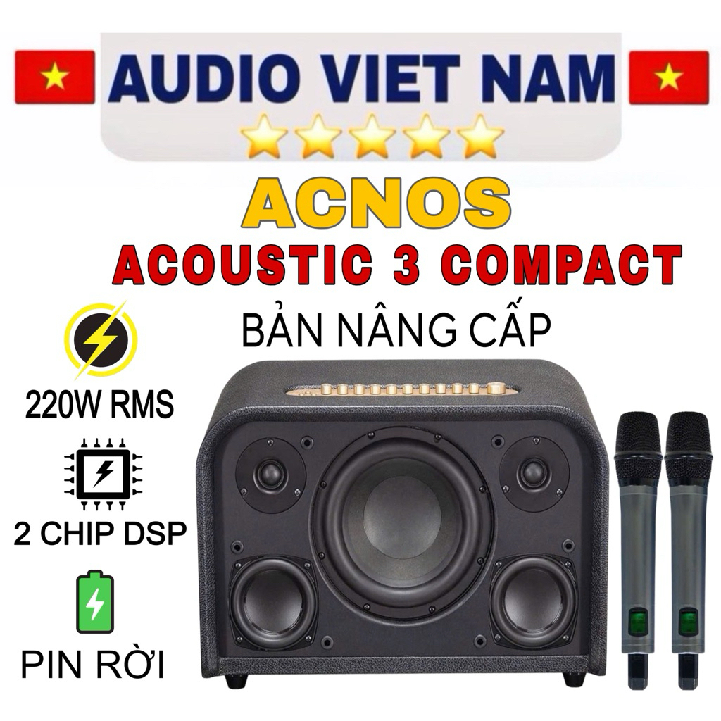 LOA KARAOKE ACOUSTIC 3 Compact, phiên bản nâng cấp 2 chip DSP sử lý âm thanh, loa sonca media ACOUST
