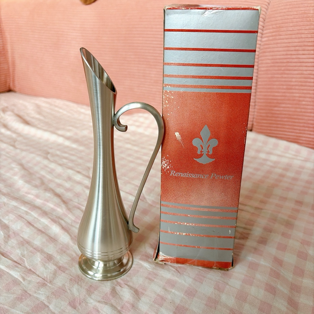 bình cắm hoa thiếc nguyên khối new fullbox renaissance pewter