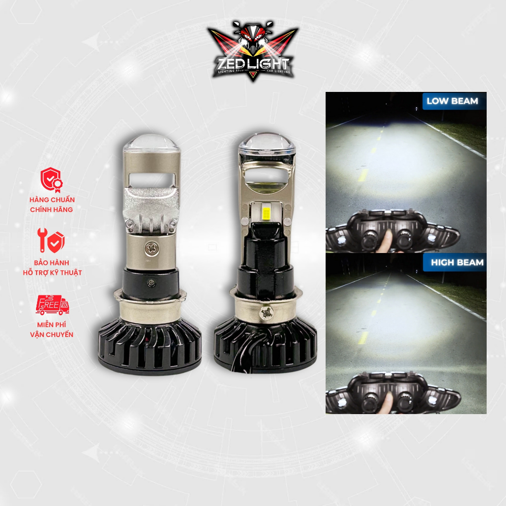 Bi Cầu M8C BMA, 35W Chân M5 Lắp Dream Wave Nhỏ, SH Mode, Future 1 ....