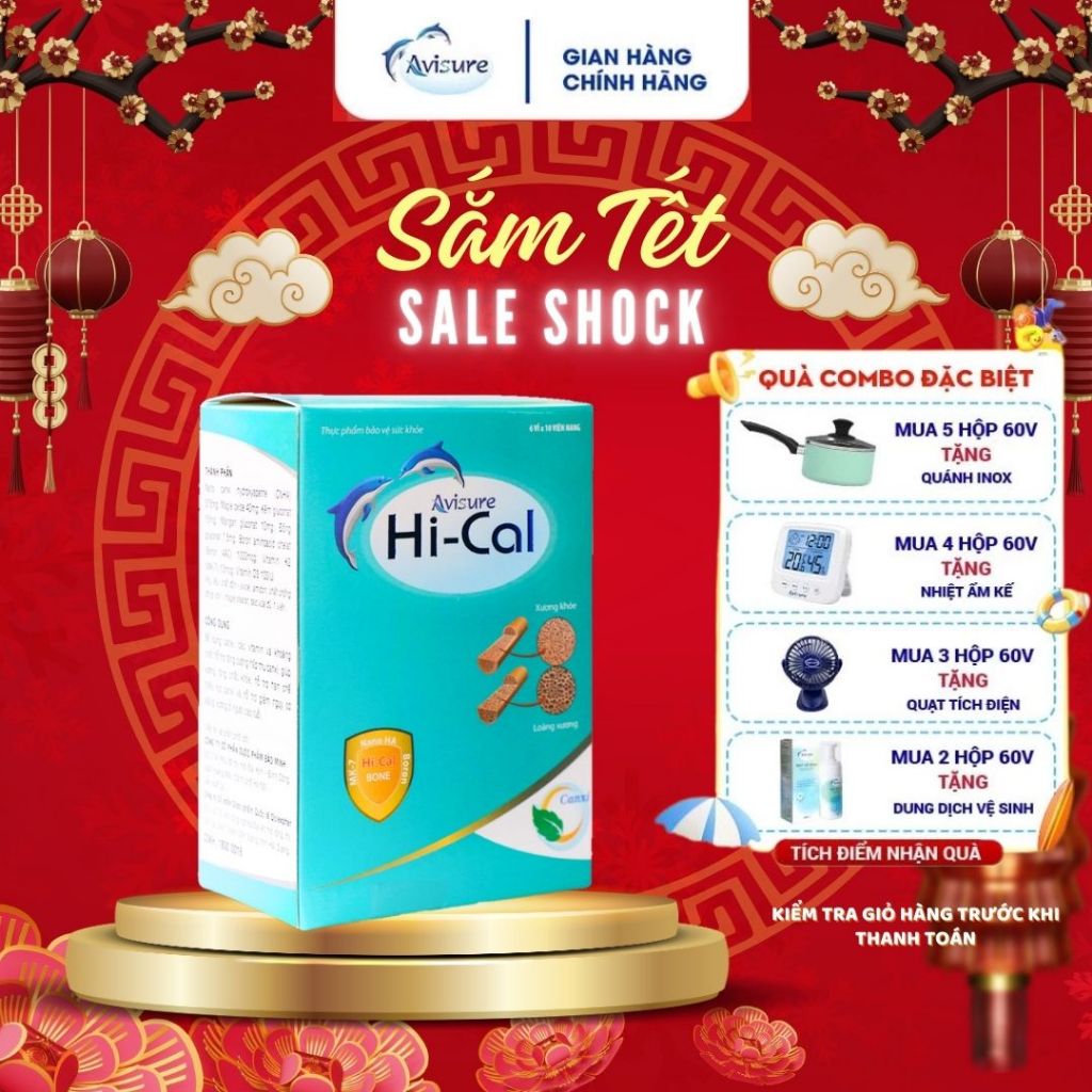 Canxi cho bà bầu Avisure Hical canxi nano sinh học cho bà bầu, cho con bú, người cao tuổi