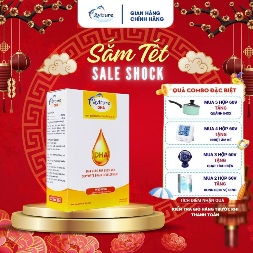 DHA cho bà bầu công nghệ Na Uy Avisure DHA giúp trẻ phát triển trí não và thị giác trong thai kỳ