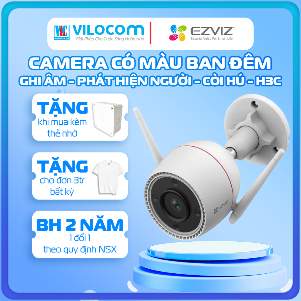CMR IP WIFI Ezviz H3C 2K+ Color (4.0MP) VÀ CMR Ezviz H3C 2K Color (3.0MP)