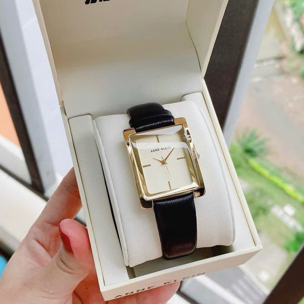 Đồng hồ nữ dây da Anne Klein Quartz AK/2706CHBK