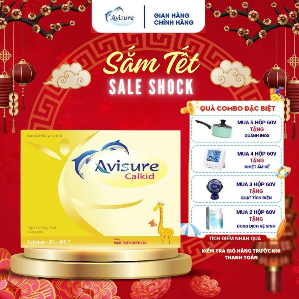 Avisure Calkid Canxi hữu cơ cho bé 30 ống