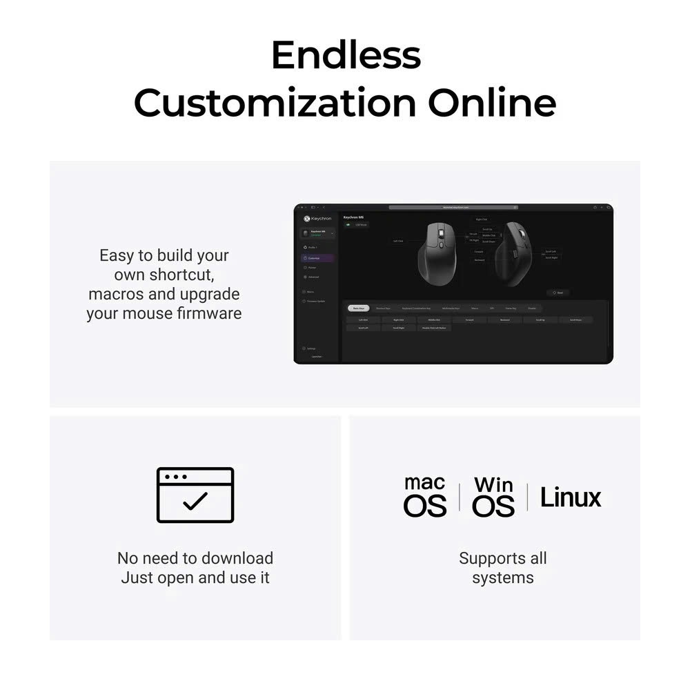 [CHÍNH HÃNG] Chuột không dây công thái học 2.4Ghz KEYCHRON M6 Ergonomic Wireless dành cho dân văn phòng, lập trình viên | BigBuy360 - bigbuy360.vn
