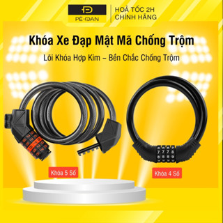 Khóa Xe Đạp Chống Trộm Lõi Thép Dày Chống Cắt Khóa Dây Mật Mã Treo Yên Xe Đạp Phụ Kiện Xe Đạp Tiện Dụng