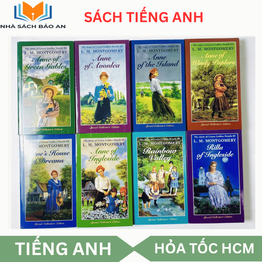 Sách in - Anne of Green Gables 8 cuốn, Anne tóc đỏ trọn bộ 8 cuốn