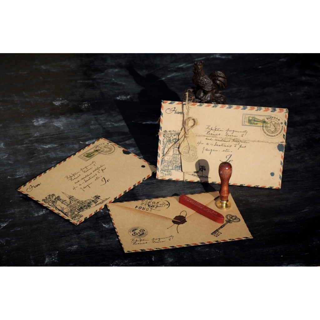 Bì thư, phong thư, phong bì vintage Tem Việt