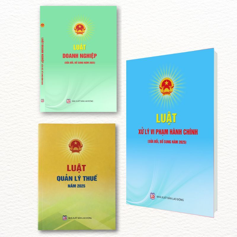 Combo 3 Cuốn Sách Luật Doanh Nghiệp + Luật Quản Lý Thuế + Luật Xử Lý Vi Phạm Hành Chính (sửa đổi, bổ