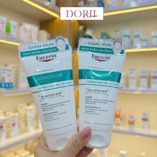 Sữa Rửa Mặt Tạo Bọt Cho Da Mụn Eucerin Pro Acne Solution Gentle Cleansing Foam 150g tặng khăn ướt