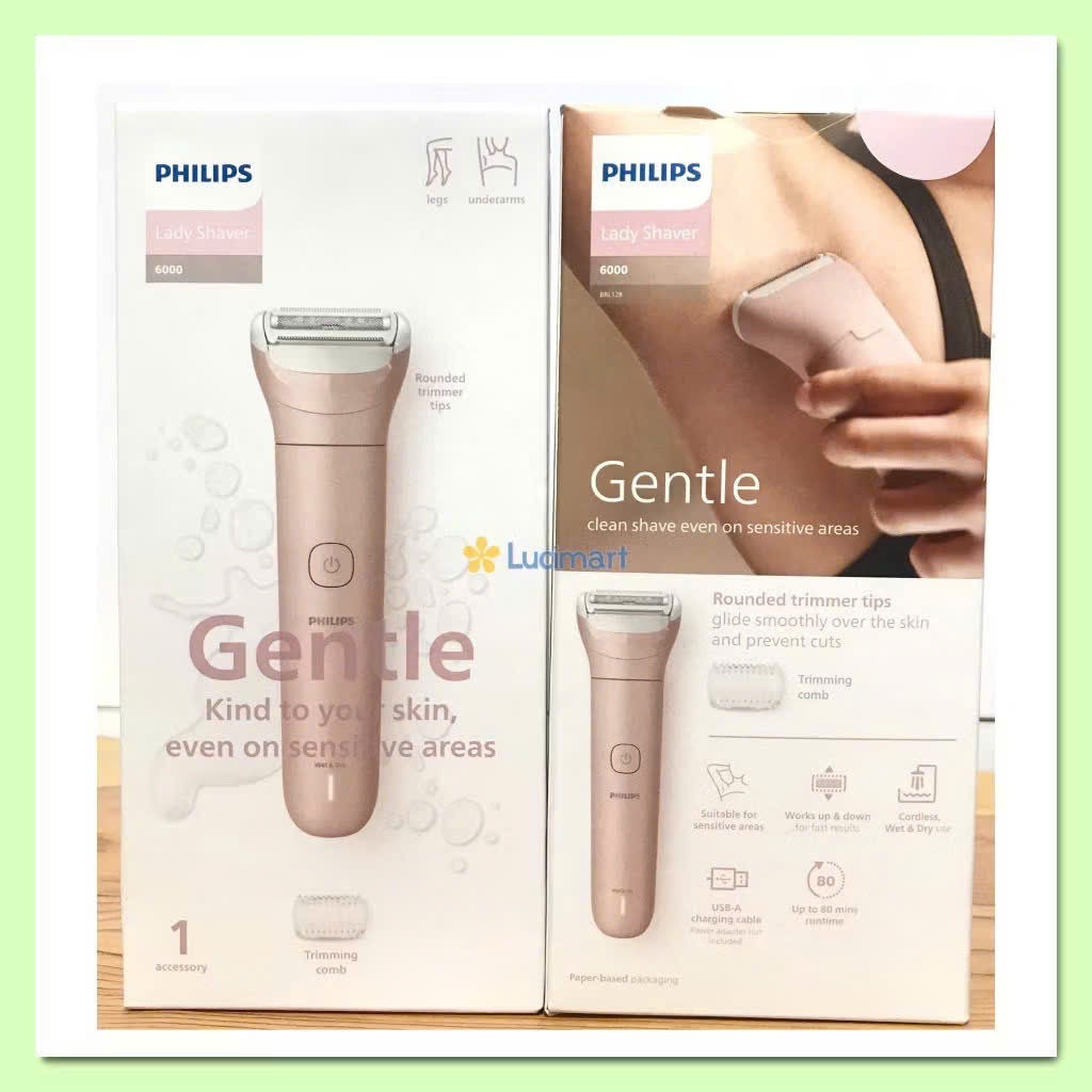Máy Cạo Lông Khô Và Ướt Dành Cho Nữ Philips BRL136- mẫu mới thay thế BRL128 - Bảo Hành Chính Hãng 24