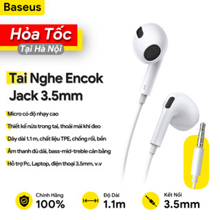 Tai nghe 3.5mm Baseus Chống ồn tốt - Âm thanh sống động - Thiết kế thông minh, cao cấp - Chính Hãng