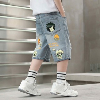 M363. Quần Ngố Jeans Cho Bé Trai Kích Thước 14-57kg Thêu Hottrend Phong Cách COL.Boy Chất Liệu Mềm Mại