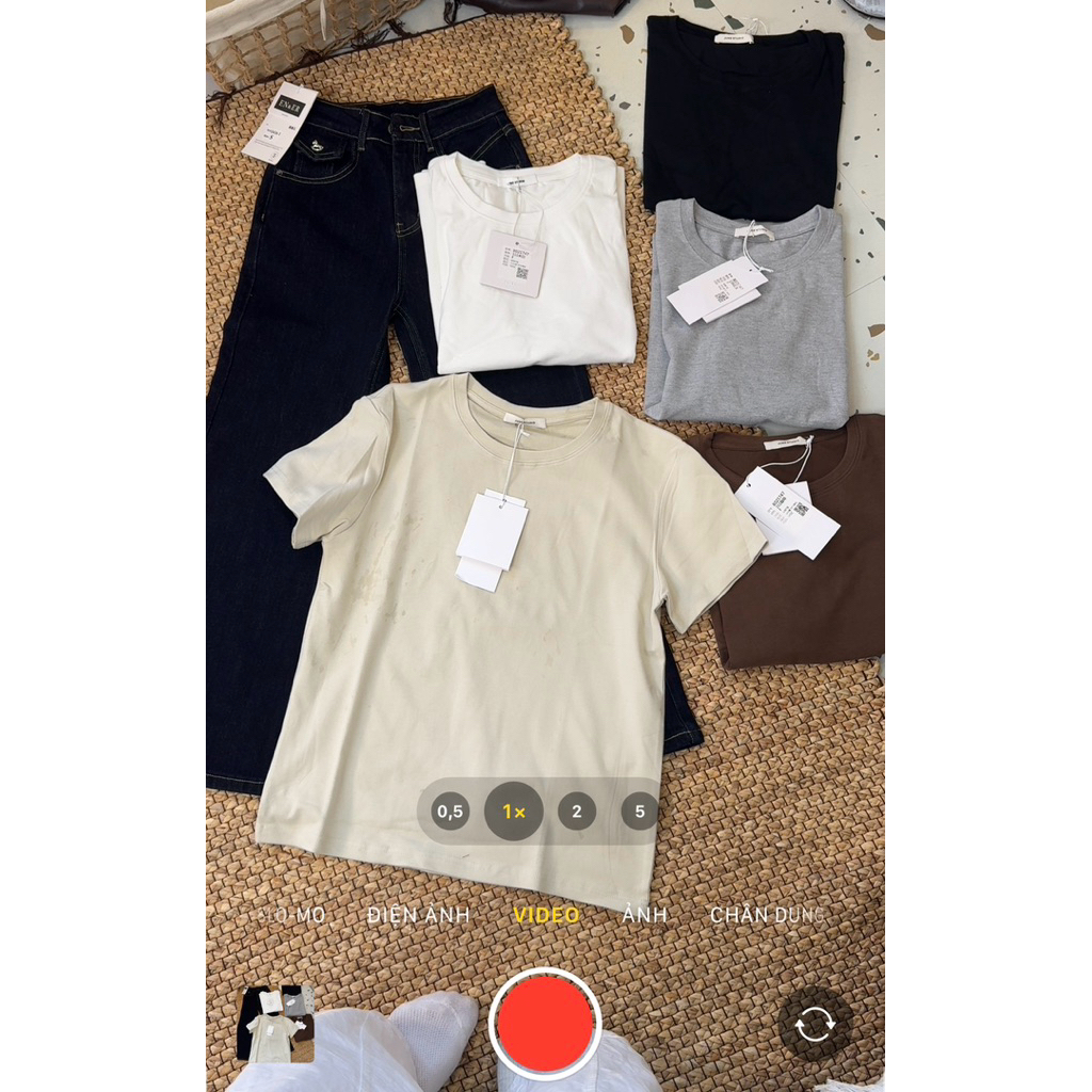 1747 Tag June áo phong dáng vừa June chất cotton mịn