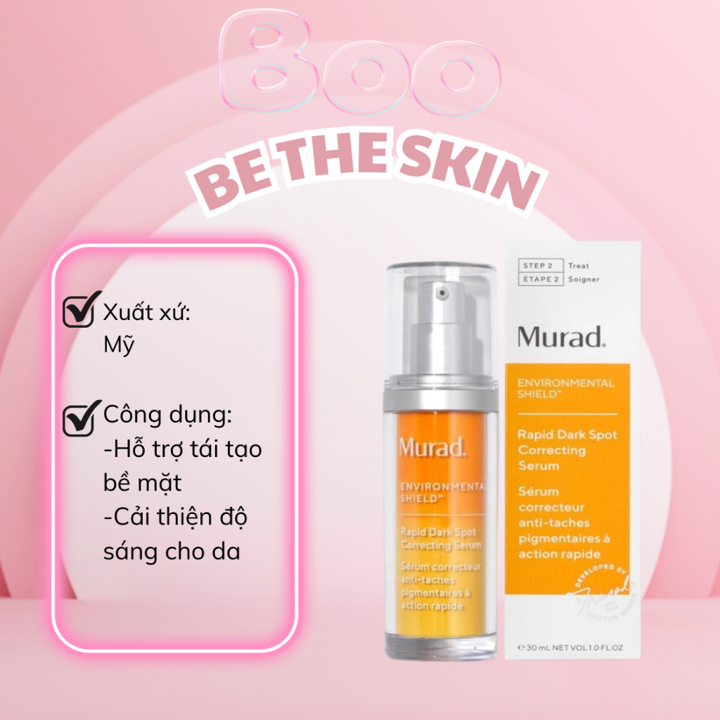Tinh Chất Hỗ Trợ Mờ Nám Murad Rapid Dark Spot Correcting Serum Chính Hãng Mỹ - 30ml