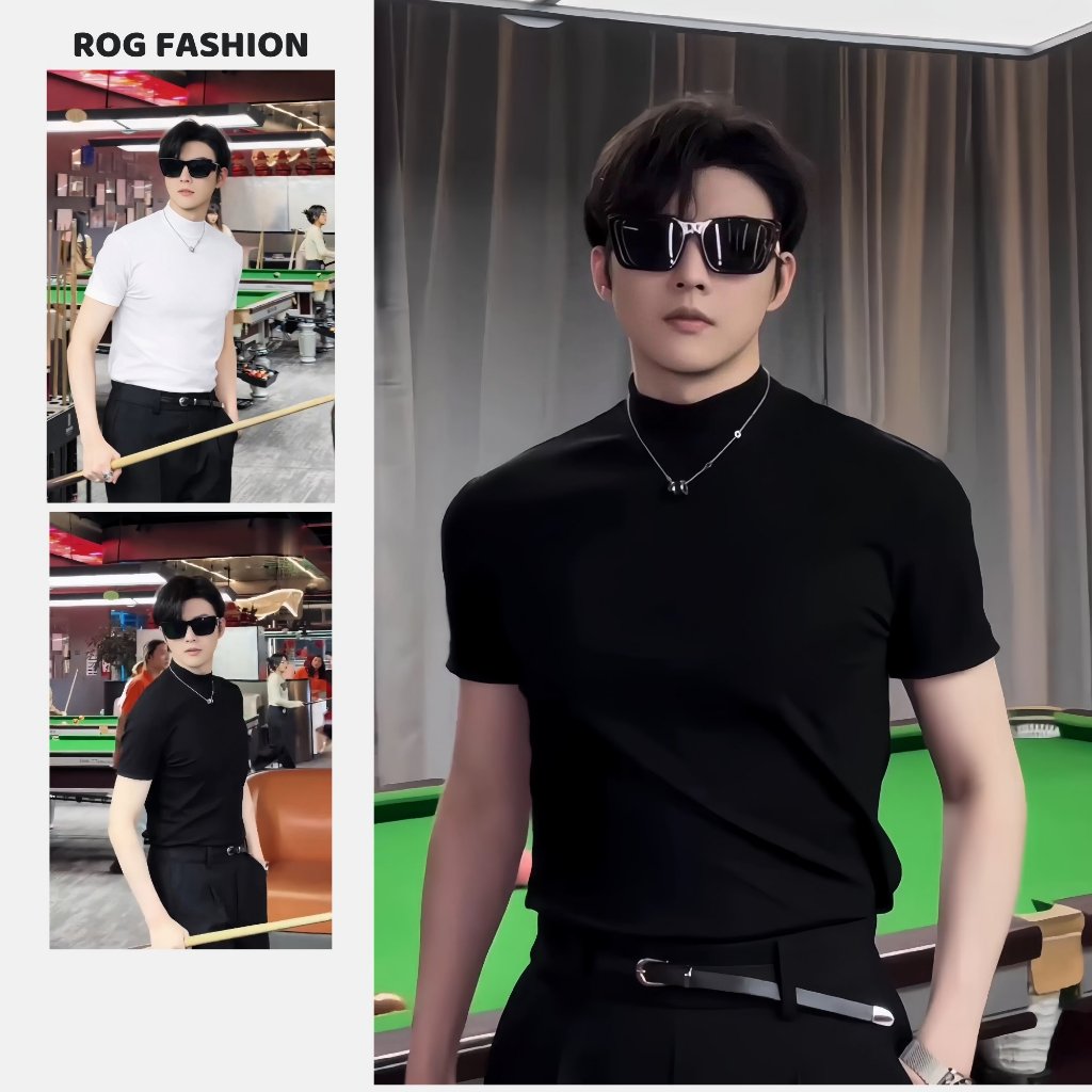 Áo Thể Thao Nam Body Cộc Tay Cao Cấp Đen Trắng Cổ Lọ 3 Phân Co Giãn X8 Dễ Mix Đồ Đi Chơi Tập Gym Đá Bóng AT01