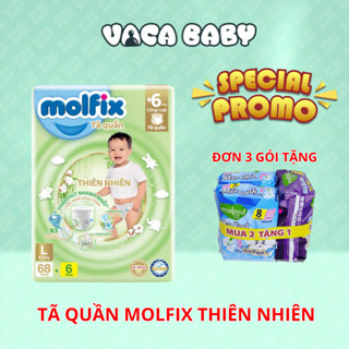 (MẪU MỚI CẢI TIẾN 2024) Tã/bỉm quần Molfix gói cực đại tiết kiệm giá tốt đủ size M76/L68/XL62/XXL56 tặng thêm 6 miếng