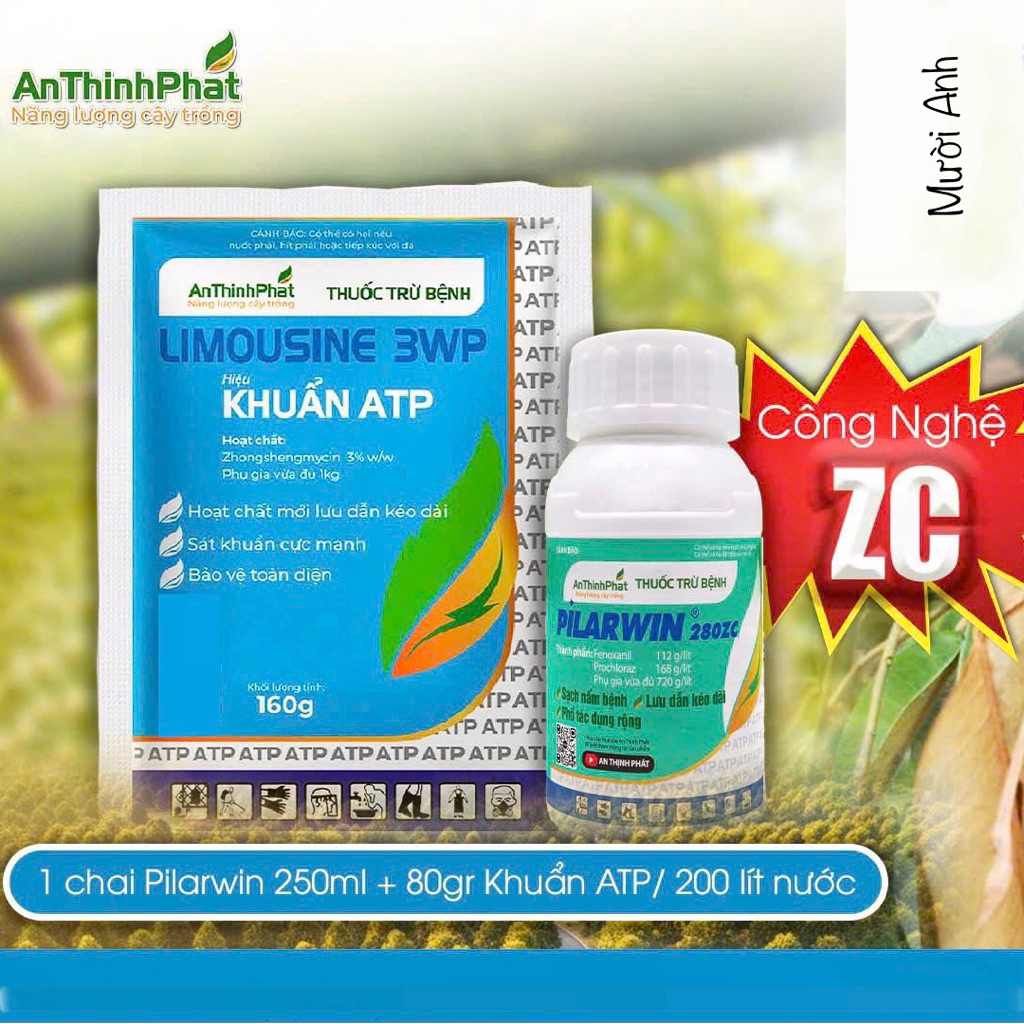 DỨT ĐIỂM BỆNH LUỘC LÁ hiệu KHUẨN ATP và PILARWIN của ATP