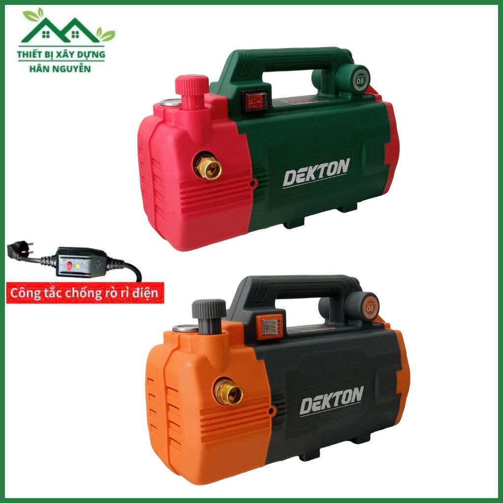Máy rửa xe Dekton DK-CWR3001PLUS chỉnh áp, có CB chống giật, công suất 1350W, máy bơm nước