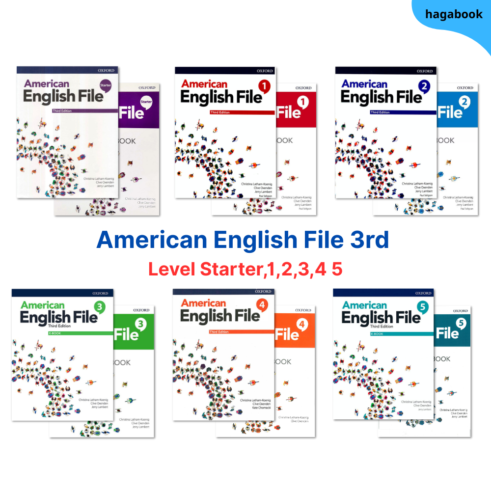 Sách - American English File 3rd - Level Starter,1,2,3,4,5 (KHONG CO CODE) - Bản in laser tặng file 