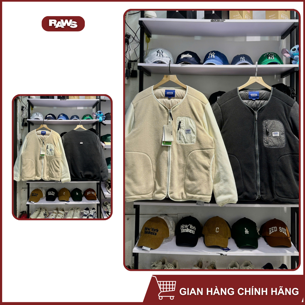 Áo Khoác Lông Vũ Outdoor Raws Phối Mặt Bông Cừu 2 Màu