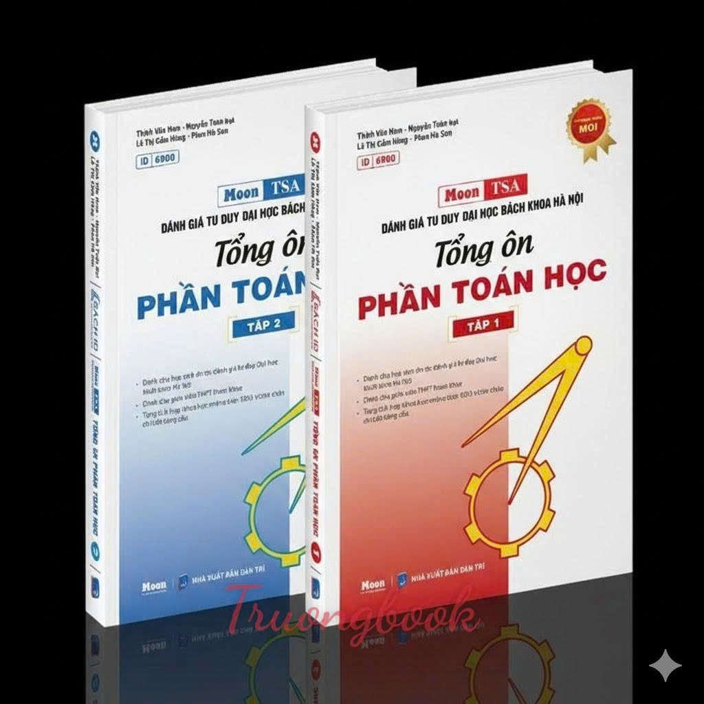 Sách - [TSA 2025] - Tổng ôn phần toán học - Tập 1+2 - Đánh giá tư duy Bách Khoa Hà Nội TSA 2025 - Sa