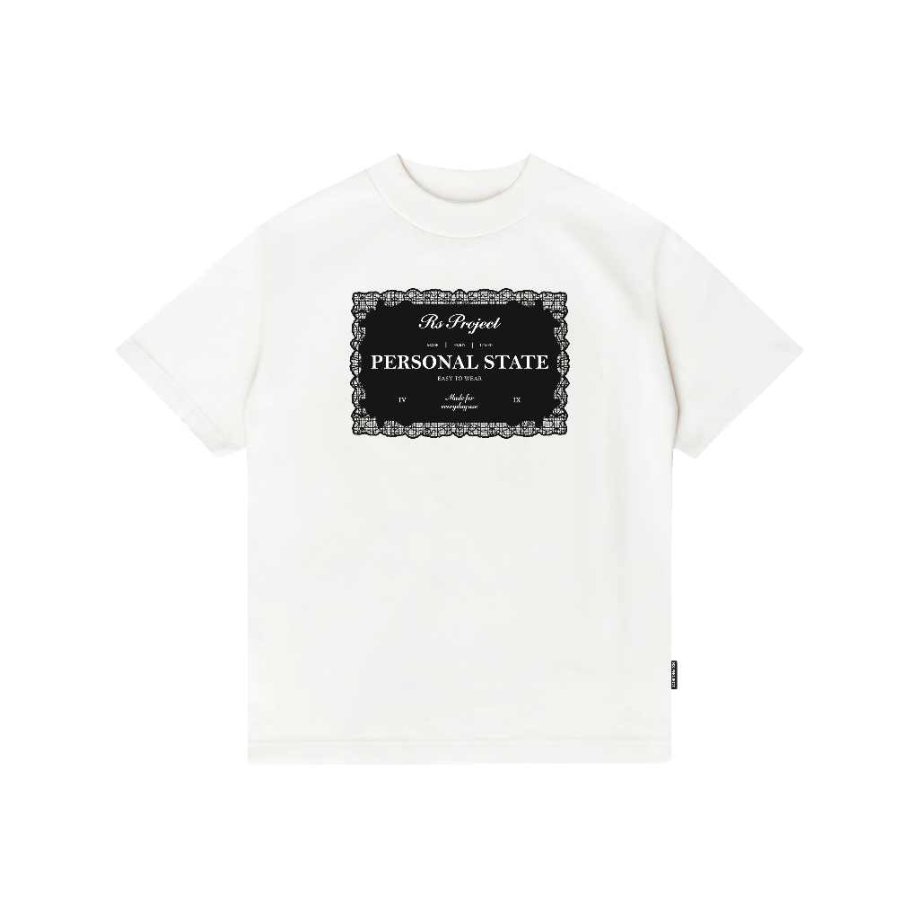 Áo Thun Nữ ROSS STUDIO Trắng Cotton Artwork Personal State - PERSONAL STATE  REGULAR FIT T-SHIRT