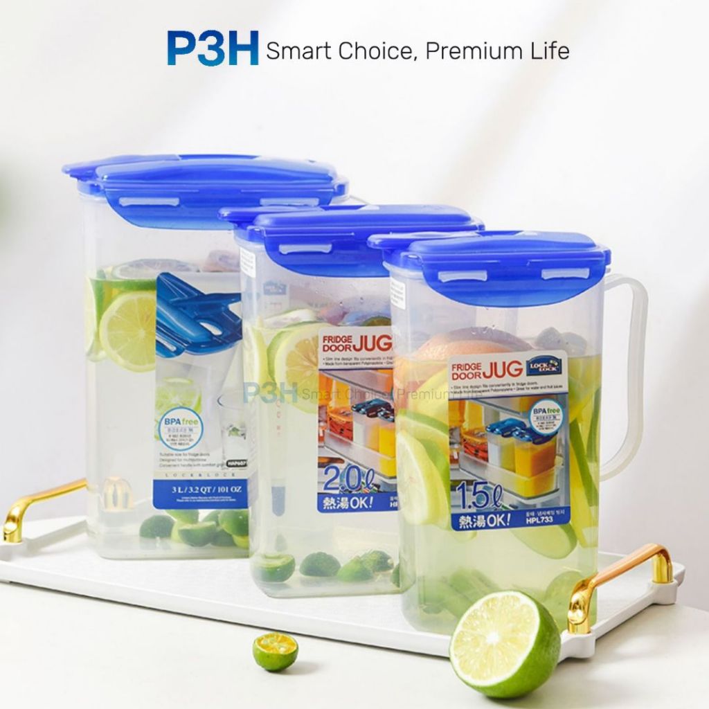Bình nước Lock&Lock dạng rót Jug 1.5L/2L/3L HPL733 HPL735 HAP607 P3HStore