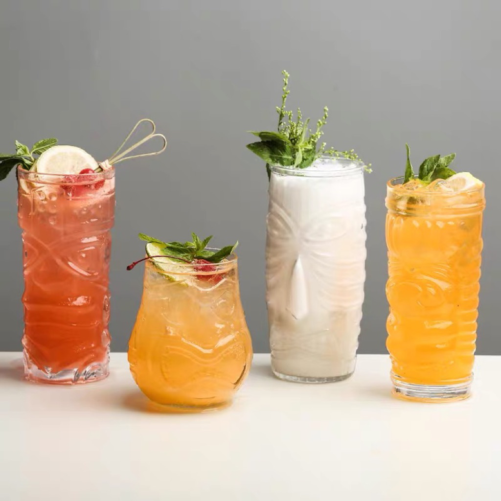 Ly Tiki Thủy Tinh Kiểu Dáng - Ghostface Tiki Mug - Tiki Cocktail (4 Mẫu)