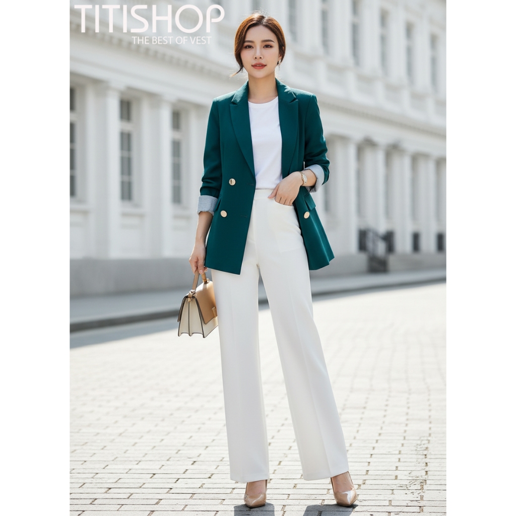 ( Đặt Nhanh ) Áo Blazer Nữ , Áo Vest Nữ , Bộ Vest Nữ Sang Trọng , Bộ Vest Nữ Thanh lịch TITISHOP DHB