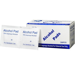 Hộp 100 Miếng Bông Tẩm Cồn Sát Trùng – Alcohol Pad Vệ Sinh Đa Năng, Mang Theo Dễ