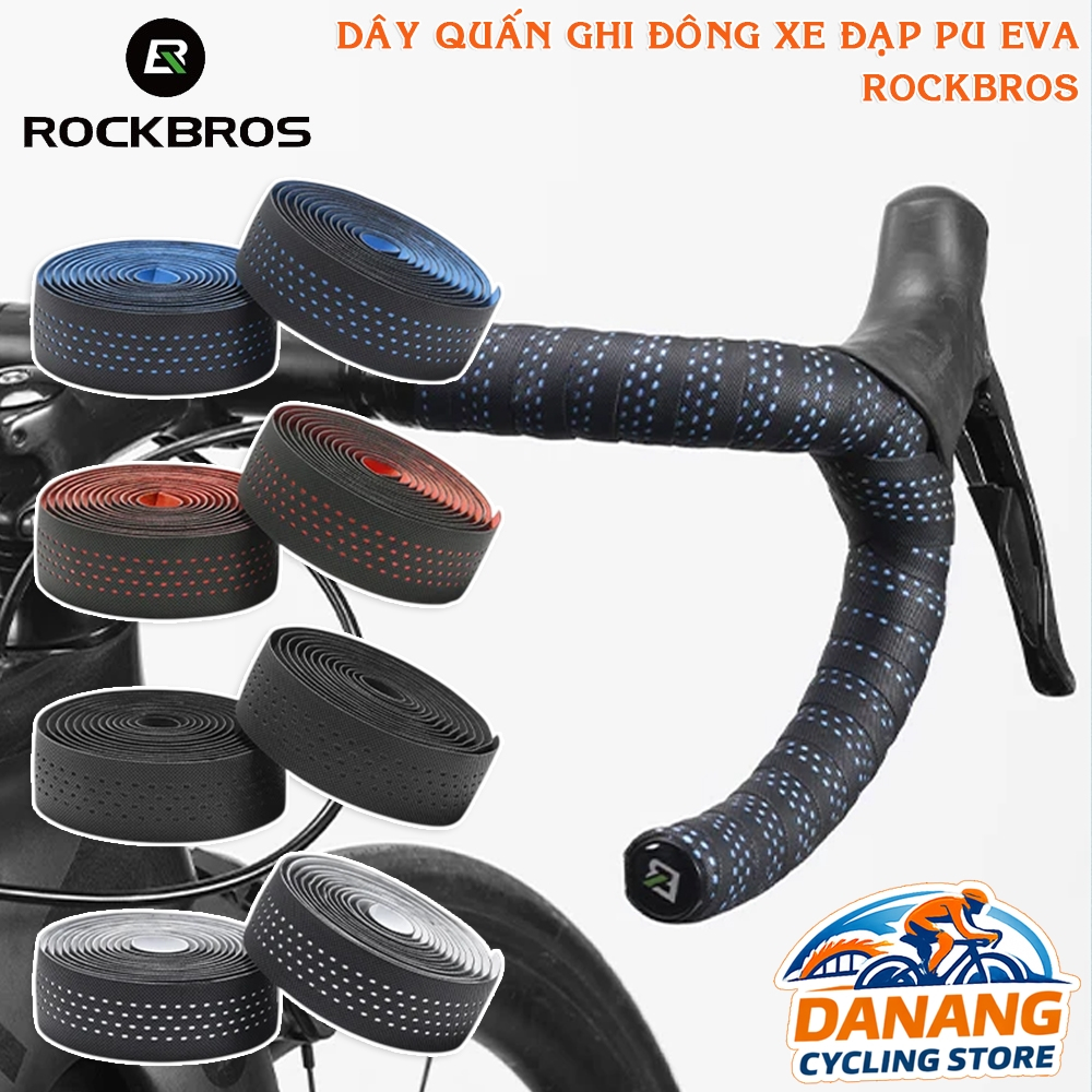 Dây Quấn (Băng Quấn) Ghi Đông Xe Đạp Da PU ROCKBROS – Vân Chấm Nhỏ