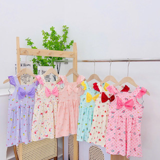 (8-18kg) Váy Babydoll Cánh Tiên xinh xắn, chất thun tăm mỏng mát cho bé gái