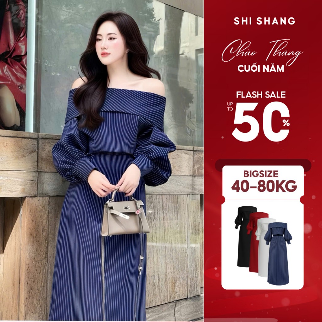 [𝐁𝐚́𝐧 𝐂𝐡ạ𝐲 𝐍𝐡ấ𝐭] Đầm Trễ Vai Dáng Dài, Đầm Dự Tiệc Cao Cấp Sang Trọng Thanh Lịch có Bigsize by 𝐒𝐇𝐈 𝐒𝐇𝐀𝐍𝐆 | BigBuy360 - bigbuy360.vn