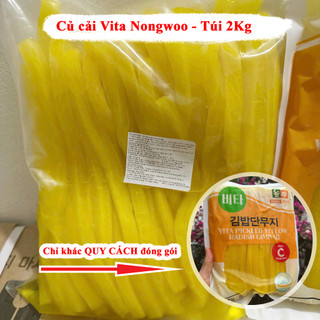 Củ cải vàng sợi Hàn Quốc cuộn gimbap gói 1kg (>40 sợi) có thể ăn trực tiếp