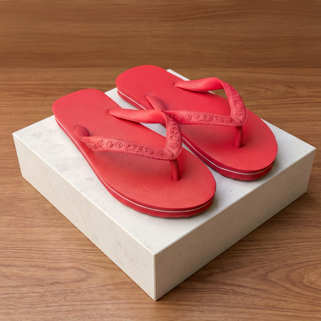 Dép Lào Thái Đỏ Hourse Cao Su Nguyên Khối – Êm Chân, Chống Trơn, Đi Bền Hàng Ngày