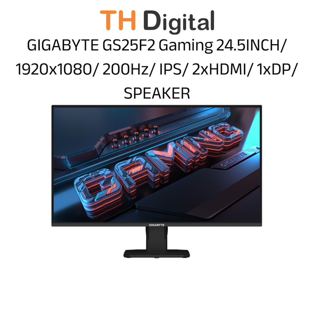 Màn hình Gaming GIGABYTE GS25F2 Gaming 24.5INCH/1920x1080/FHD-200Hz/IPS/2xHDMI/1xDP/SPEAKER/ĐEN