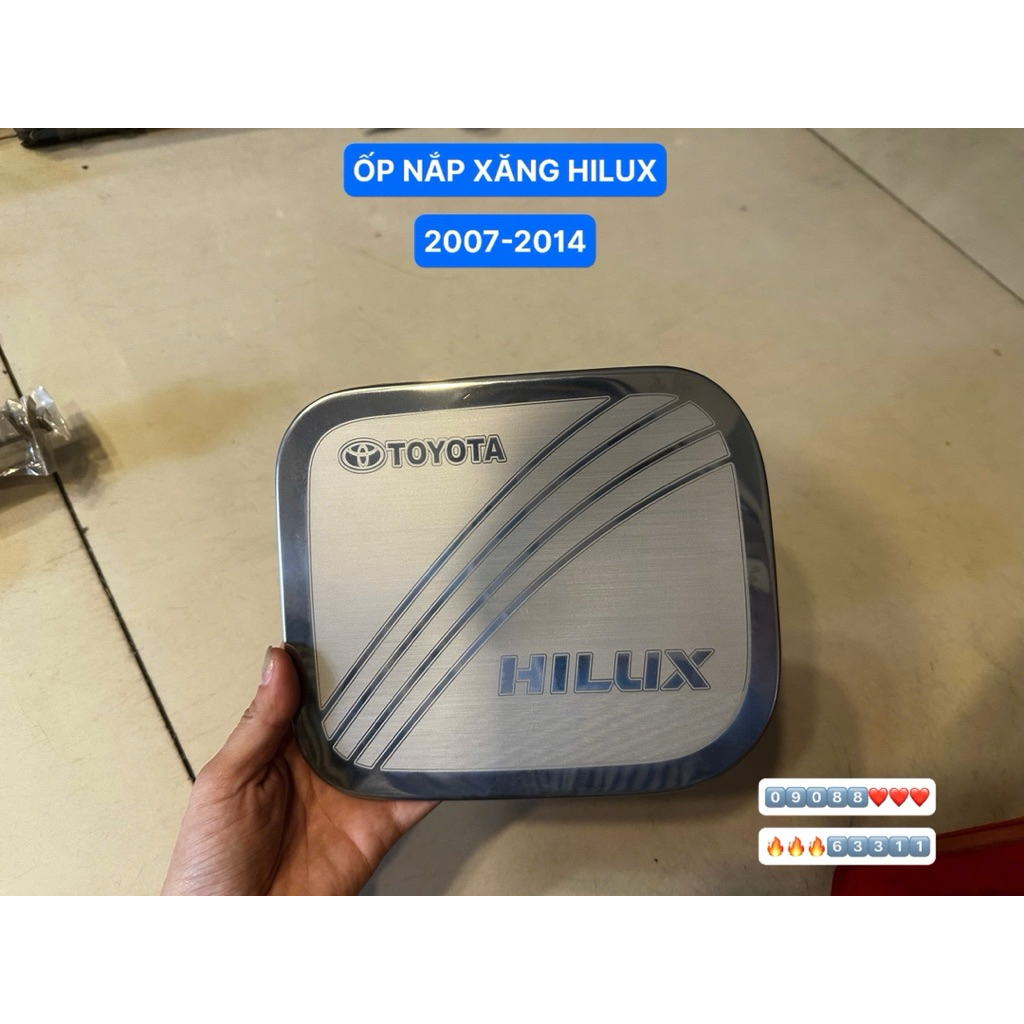 🔥TOYOTA HILUX - Ốp nắp xăng trang trí cho xe hơi Toyota Hilux 2007 2008 2009 2010 2011 2012 2013 201