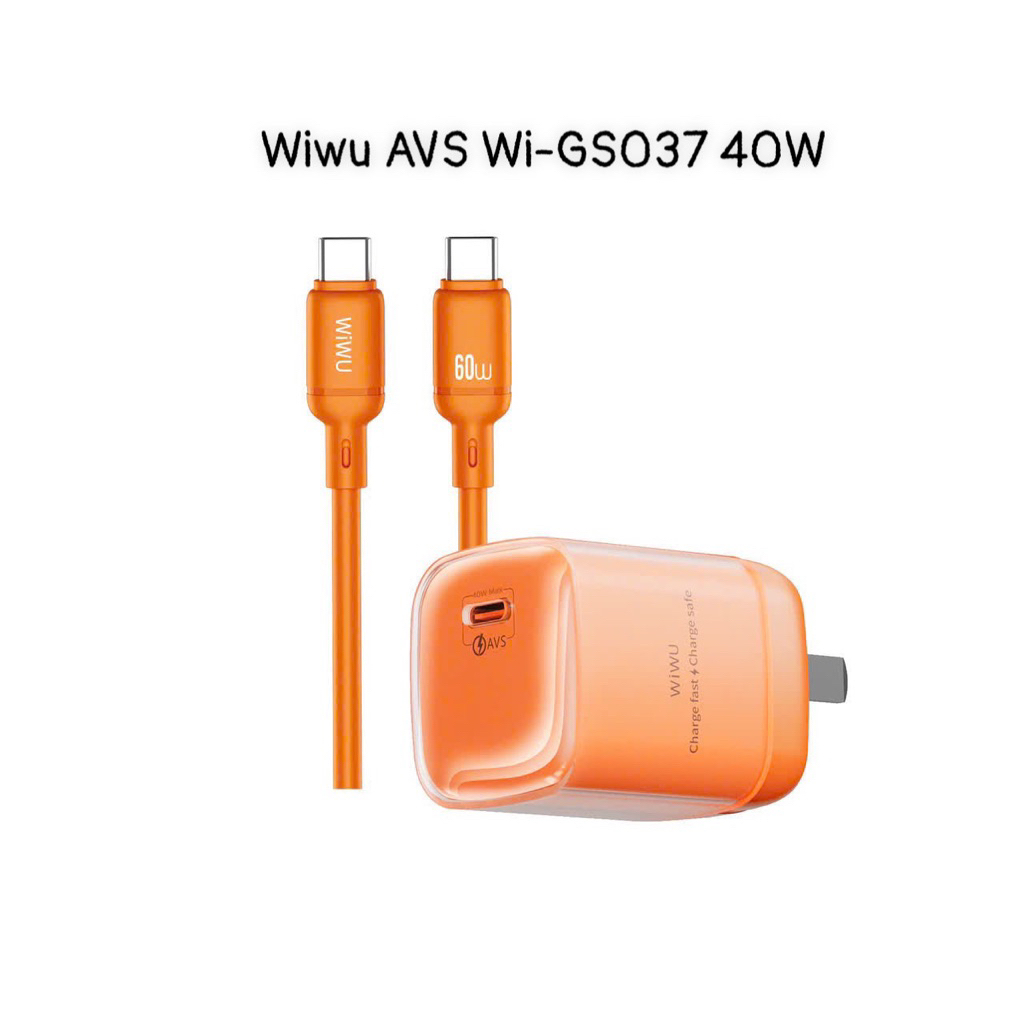 Bộ sạc nhanh Wiwu AVS Wi-G037 40W kèm cáp Type C-Type c