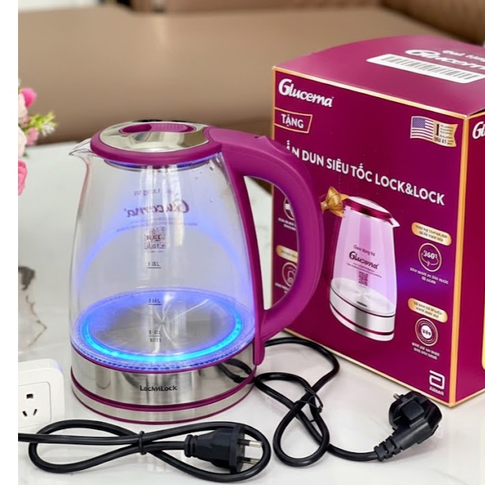 ẤM SIÊU TỐC THUỶ TINH LOCK&LOCK EJK341 1.8L