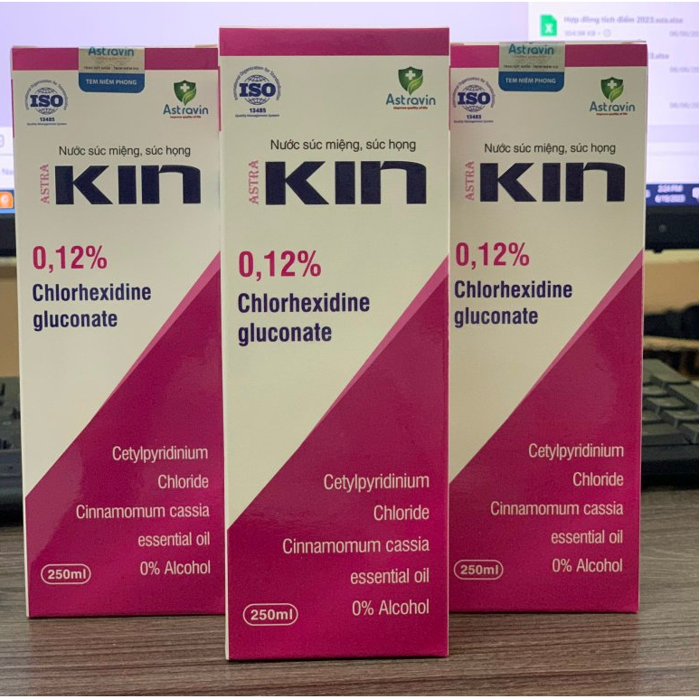 Nước súc Miệng,Họng ASTRA KIN - ngừa viêm lợi, chân răng, viêm Họng, viêm Amidan, Amidan mủ, vi khuẩ