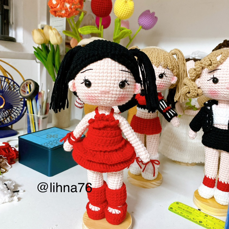 Blackpink phiên bản Handmade, Jennie Blackpink bằng len, Lisa Blackpink móc len, Rose Blackpink móc 