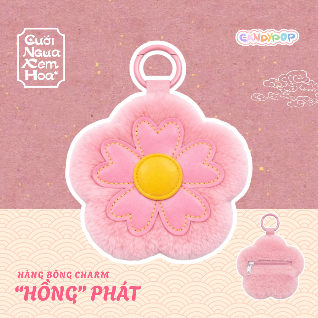 Charm Ví Treo Túi Hàng Bông  - Phụ Kiện Thời Trang cho Túi Xách  - Quà Tặng 8/3 Ý Nghĩa (BST Cưỡi Ngựa Xem Hoa)