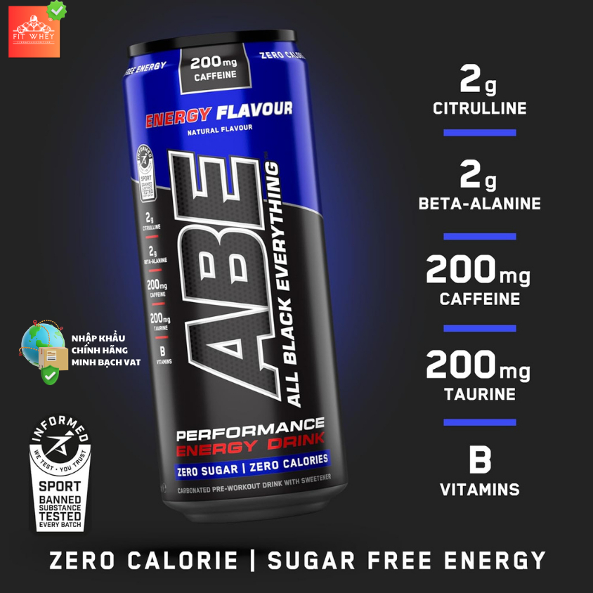 Applied Nutrition ABE Energy + Performance lon 330 ml - chính hãng Anh Quốc