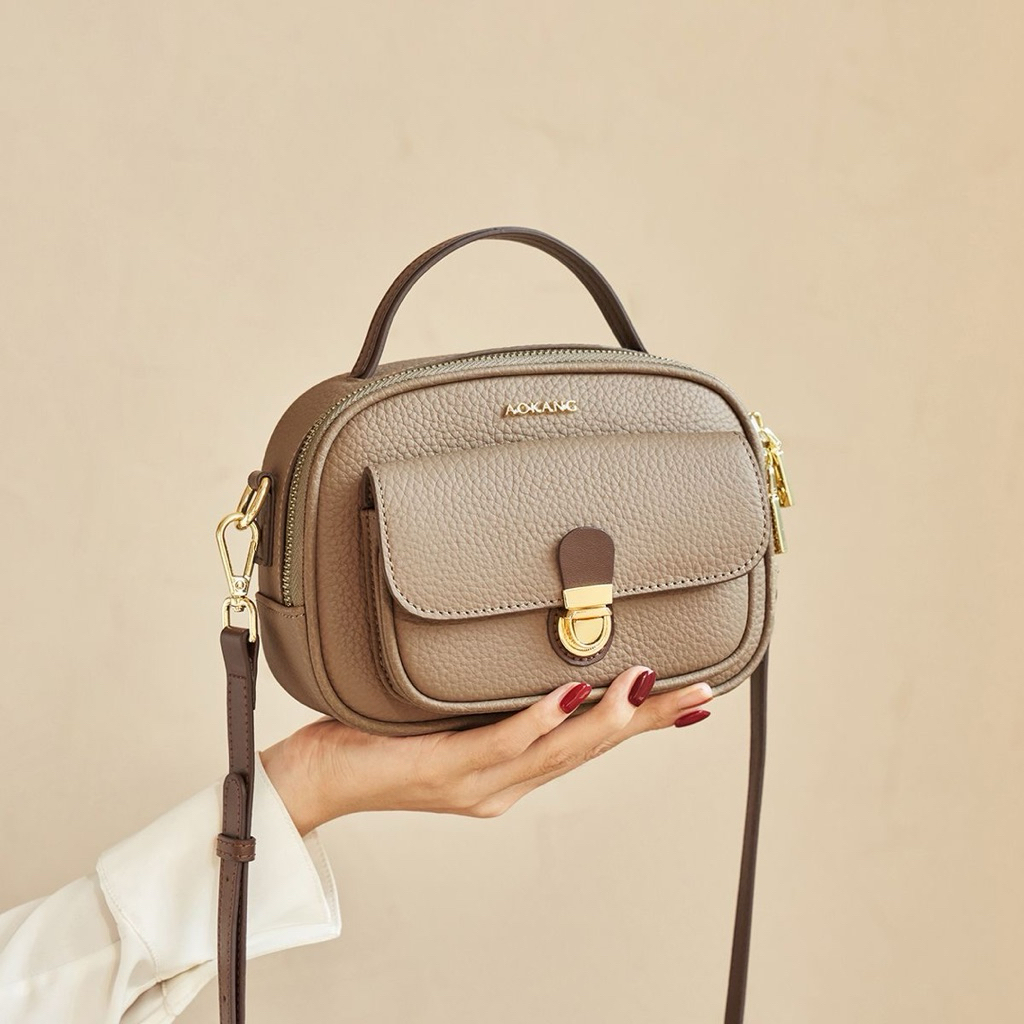 [Đặt trước] Túi nữ Aokang chính hãng da bò thật, dáng nhỏ gọn xinh