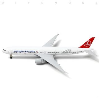 Mô hình máy bay Turkish Airlines Boeing 777 20cm Chất liệu kim loại bền đẹp