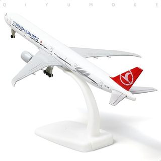 Mô hình máy bay Turkish Airlines Boeing 777 20cm Chất liệu kim loại bền đẹp